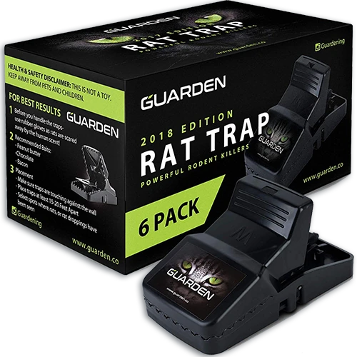 Guarden six-pack rat trap set with retail box